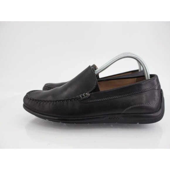 Ecco Men's Classic Moc Loafer Size 40 6 Driving Shoe Black Leather Slip On Comfy - Picture 4 of 11